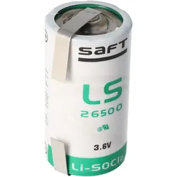 Saft Batterie LS26500, C-Size mit Lötfahne U-Form (1 Stk., C, 7700 mAh), Batterien + Akkus