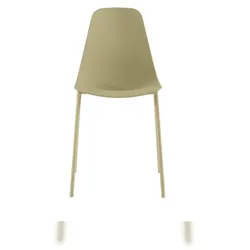 Stones Frida Stuhl, modernes Design aus Polypropylen mit Metallbeinen – ergonomischer Sitz für das Homeoffice – Farbe: Gelb