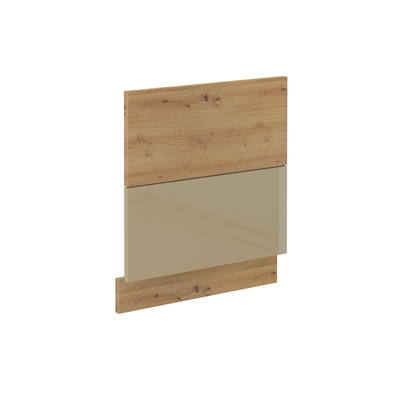 Frontblende für integrierten Geschirrspüler 60 cm Eiche Artisan Cappuccino Glanz