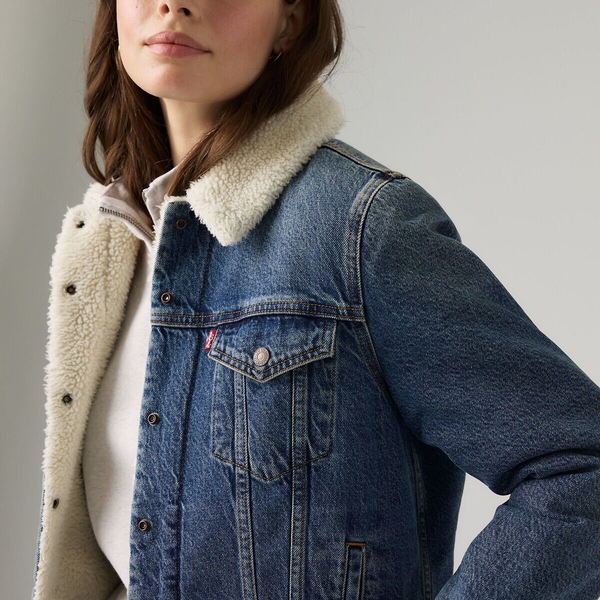 LEVI'S Veste denim Original Sherpa trucker