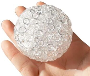 Friendly Fresh Finds Super Soft Mochi Fidget Squeeze Toy For Anxiety Relief Balls Ice Beads Slow Rebound Stress Relief Toy white