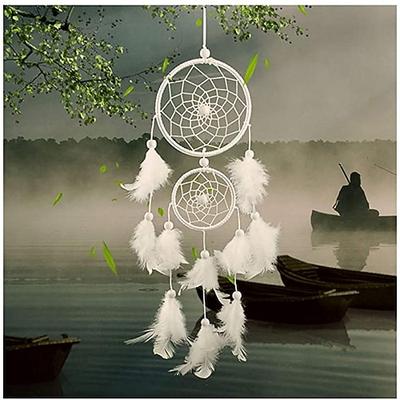 Boho Traumfänger handgemachtes Geschenk Wandbehang Dekor Kunst Ornament Handwerk Feder für Kinder Schlafzimmer Hochzeitsfest 4611cm