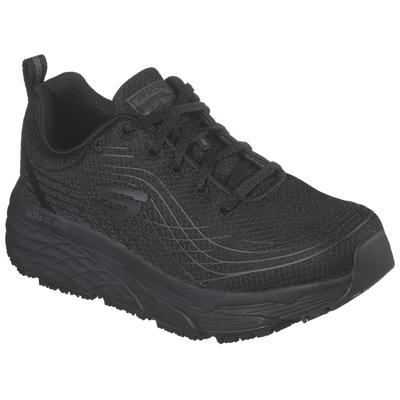 Berufsschuh SKECHERS "MAX CUSHIONING ELITE SR" Gr. 38, schwarz, 38, Textil, Schuhe, Schnürschuh für Gastronomie,Pflege für Maschinenwäsche geeignet