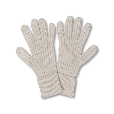 Strickhandschuhe FALKE "FALKE Handschuhe", Mädchen, Gr. M/L, beige (linen meliert (4541)), Handschuhe