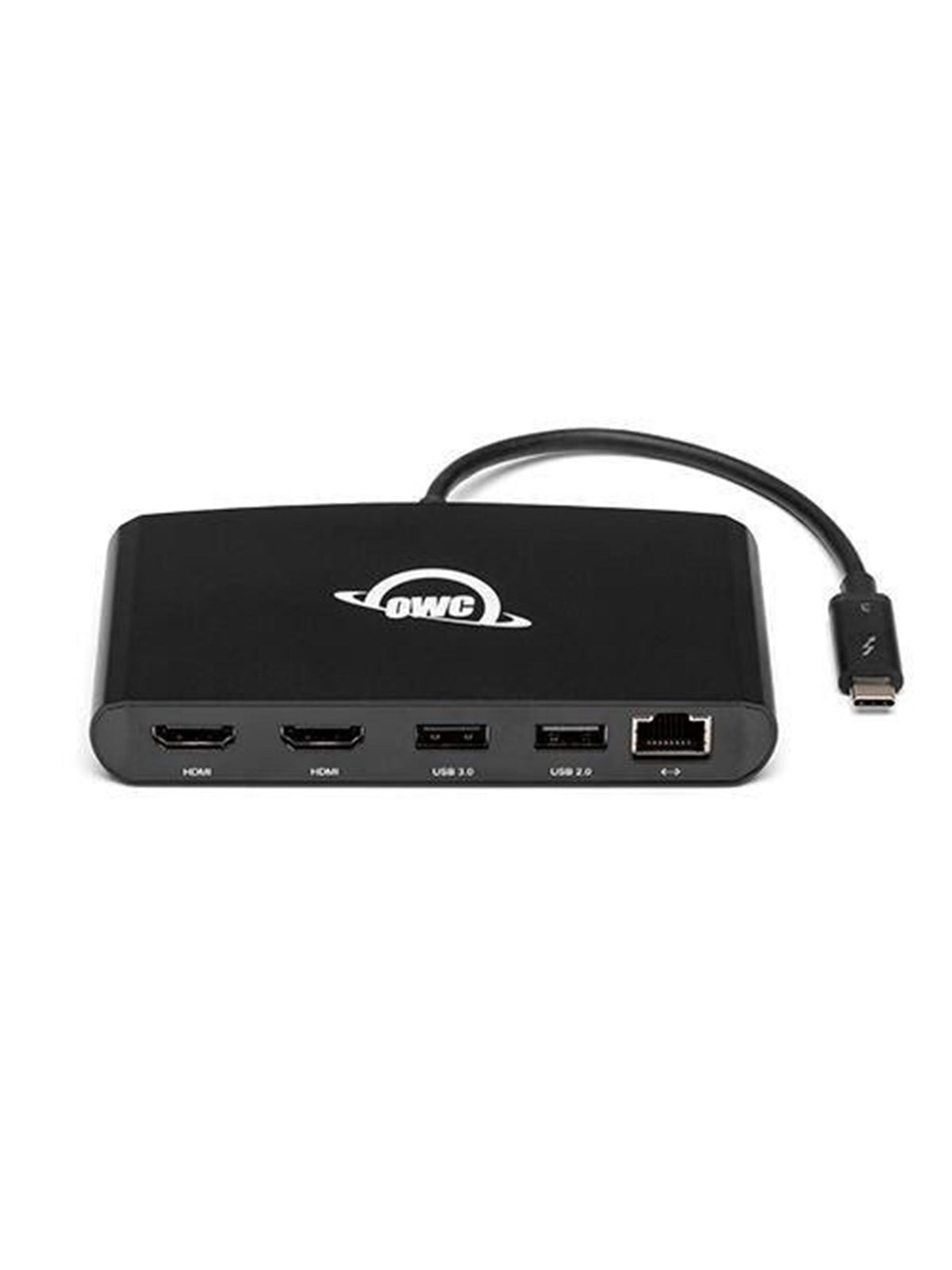 OWC 5 Port Thunderbolt 3 min-Dock 2 x HDMI features 2 x HDMI 4K60 USB 3 USB 2