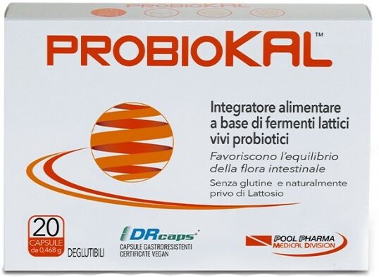 POOL PHARMA Srl Probiokal Integratore Di Probiotici 20 Capsule
