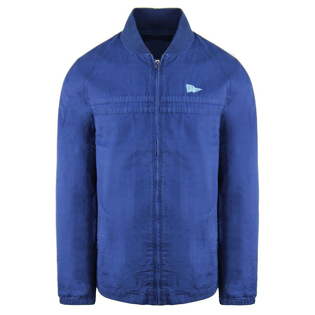 Vans Off The Wall Long Sleeve Zip Up Collared Blue Herenjas V0PIFWC