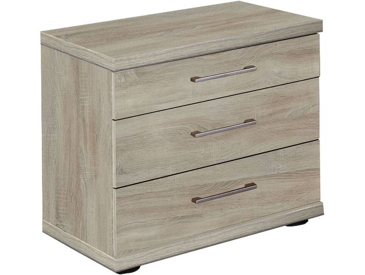 Nachtkonsole WIEMANN Bern , braun (eiche, sägerau dekor), B:50cm H:52cm T:36cm, Holzwerkstoff, Sideboards, Nachtkonsole, vormontiert