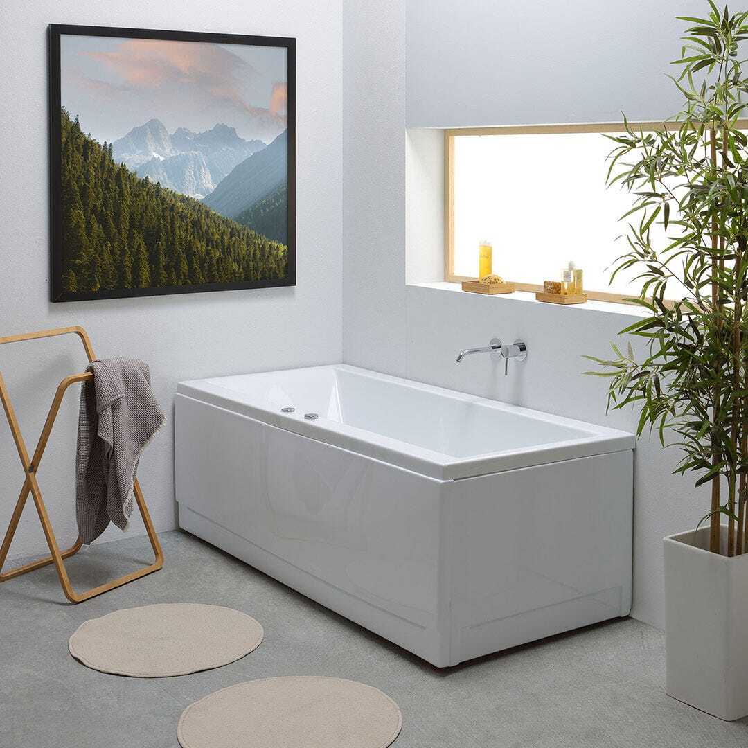 Badewanne mit Whirlpool aus Sanitäracryl, weiß | Adele