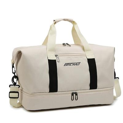 Weekender-Tasche, Reisetasche mit Schuhfach, große Tragetasche für Damen, Sporttasche mit Trolley-Fach für Kurztrips, Geschäftsreisen, Übernachtungen, Handtasche für Gepäck