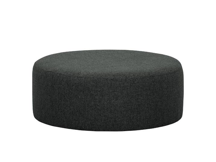 Repose-pieds capitonné Vagnas I 80 x 80 x 30cm Noir/Noir Tissu Nere: Noir