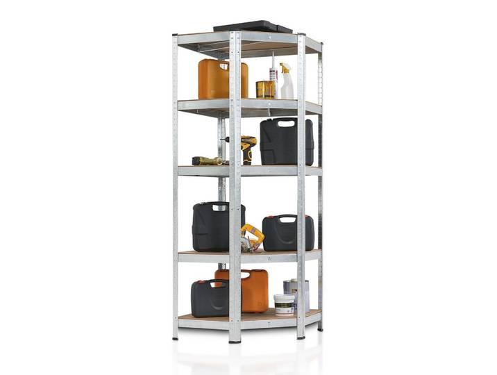 ECKREGAL Lagerregal Corner Basic verzinkt 180x70x70 cm