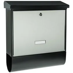 Burg Wächter Briefkasten London-Set 68670 Black+Steel