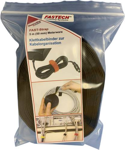 FASTECH 699-330-Bag Klettband zum Bündeln Haft- und Flauschteil (L x B) 5000mm x 50mm Schwarz 5m