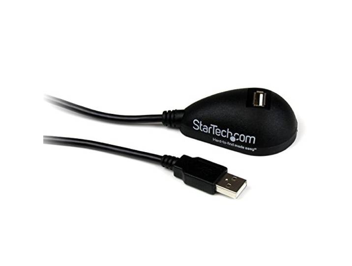StarTech. com 1,5 m USB 2.0 verlengkabel - mannelijk naar vrouwelijk - 1,5 m USB A naar A verlengsnoer voor laptop, desktop, tablet, webcam en meer (USBEXTAA5DSK), zwart