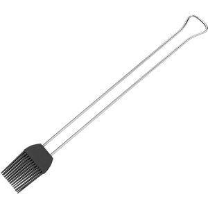 Metaltex Backpinsel 252536000 schwarz / silber, hitzebeständig, Silikonborsten & Edelstahlgriff, 29 x 3 cm