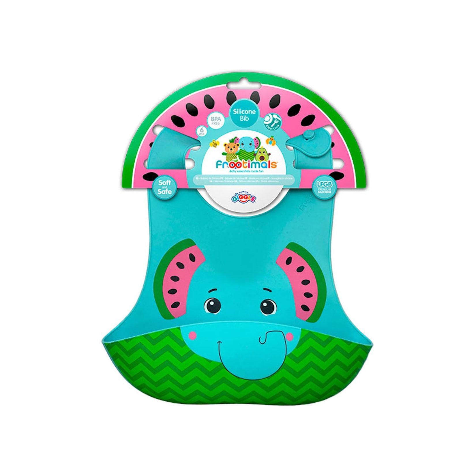 Kids Licensing Baby Silikon Laken Lätzchen Elefant