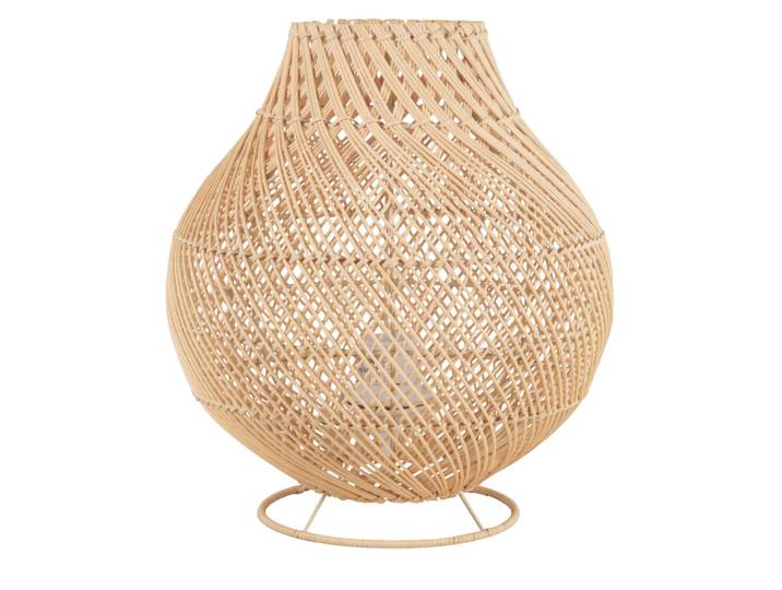 Geflochtene Rattanlampe, H 33 cm