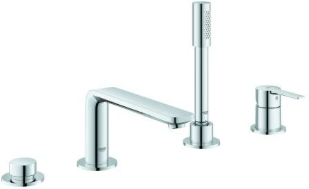 Grohe Lineare Wannenarmatur 19577001 chrom, 4-Loch-Wannen-Armatur, Auslauf 220 mm