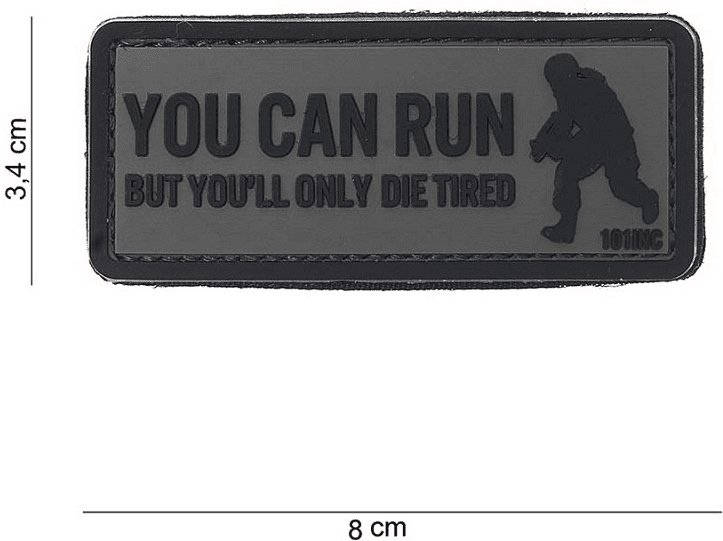 101 INC PVC Patch - You Can Run (Färg: Grå)