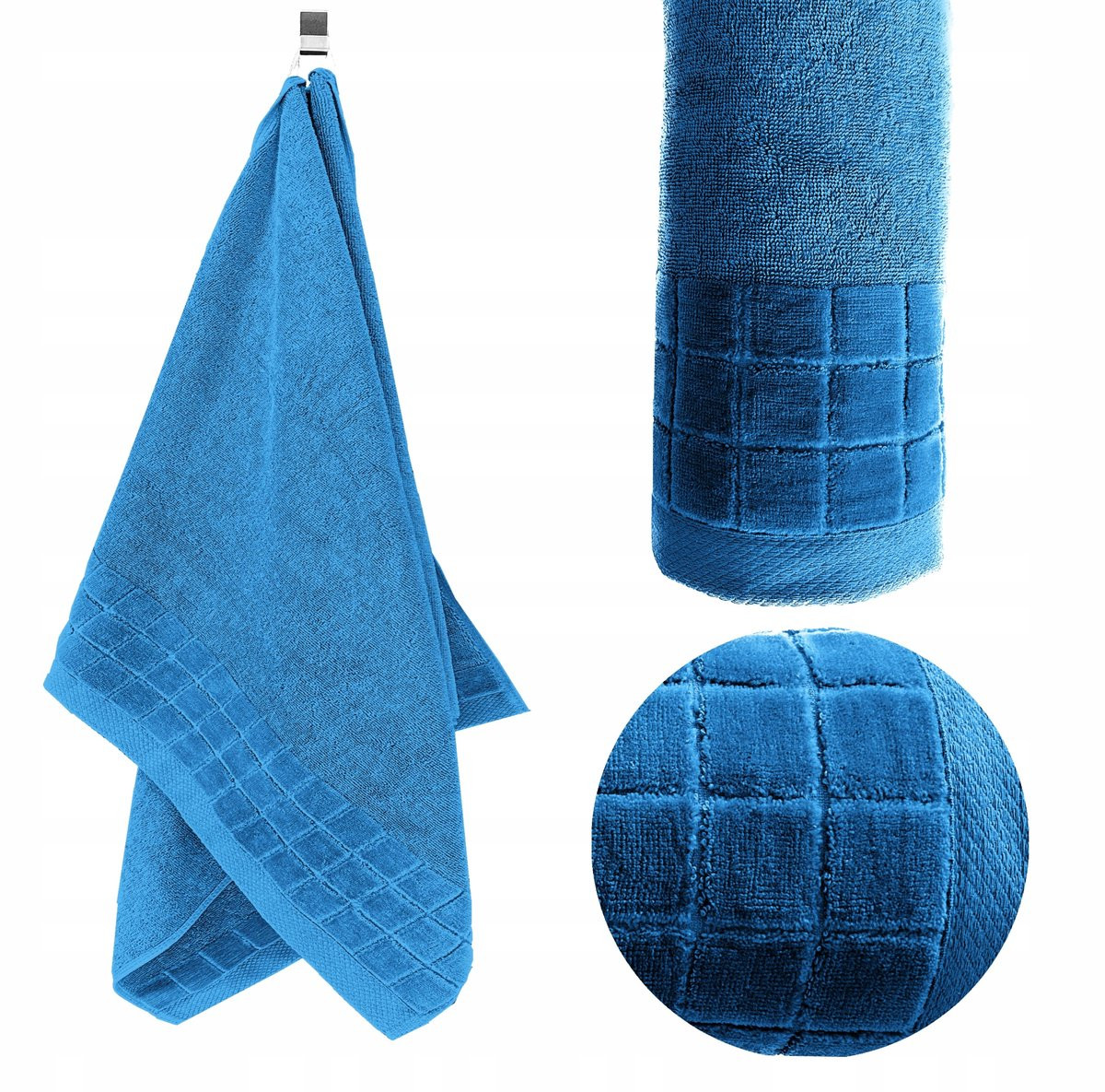 KONEY Larisa Badhanddoek - Turquoise - 70 x 140 cm