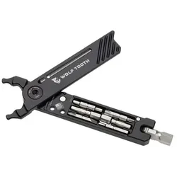Wolf Tooth Zange und Multitool mit 17 Funktionen, Schwarz