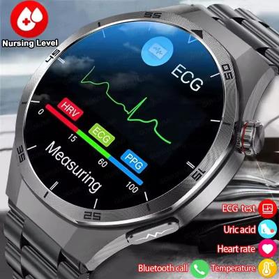 Inspired Living Smart Health ECG Smartwatch With Blood Pressure Monitor & NFC Calling black Steel 2a