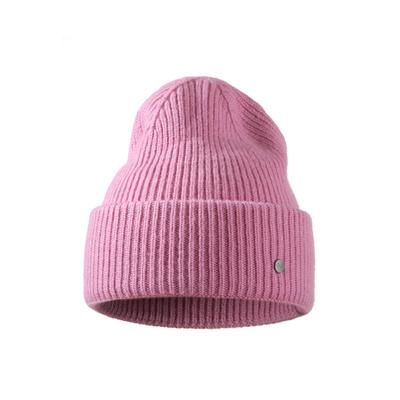Strickmütze PEARLWOOD "IVA", Damen, pink (lollypop), Feinripp, Materialmix, unifarben, Mützen Strickmütze, Feinripp, breiter Umschlag, Temperaturregulierend, Wollanteil