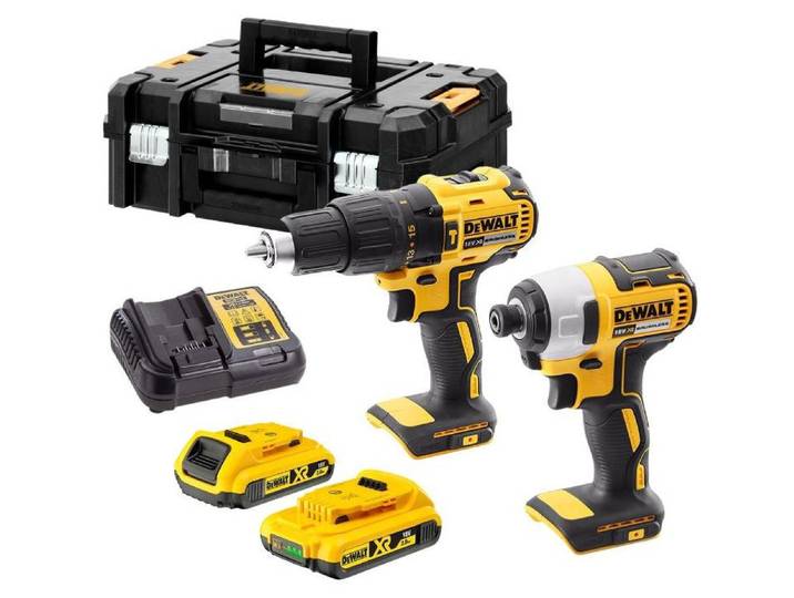 DEWALT DCK2060D2T-QW\, Clé à chocs\, poignée pistolet\, jaune\, batterie\, Lithium-Ion (Li-Ion)\, 2 Ah