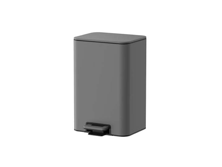 YUHANXINHESHE Haushalt Edelstahl Mülleimer Wohnzimmer Schlafzimmer Büro Altpapierkorb Mit Abdeckung(Gray,Medium)