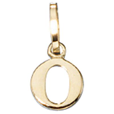 Buchstabenanhänger JOBO "Anhänger Buchstabe", gold (gelbgold 333), Schmuckanhänger, Damen, O, Gelbgold 333, 333 Gold