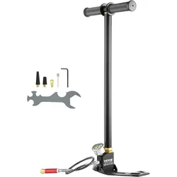 VEVOR 3 stage Handluftpumpe, 4500 psi Luftgewehrpumpe, 310Bar PCP-Pumpe 3 Stage Luftgewehr Lade Stirrup Handpumpe, Handbügelpumpe Dreistufige Steigbügelpumpe, Handluftpumpe Kompletter Zubehörsatz