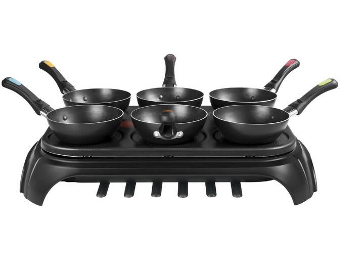 Raclette TEFAL Wok 2in1 Crêpe , schwarz, Raclettes, Raclette