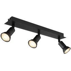 Globo 57998-3 Drew Strahler Metall Schwarz Matt, 3X Gu10
