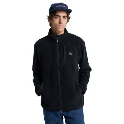 Fleecejacke QUIKSILVER "No Destination", Herren, Gr. L, schwarz, Obermaterial: 100% Polyester., Jacken Fleecejacke