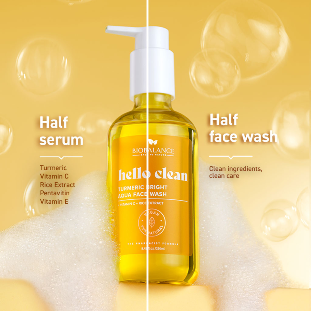 Biobalance Hello Clean Turmeric Bright Aqua Brightening Face Wash 250mL