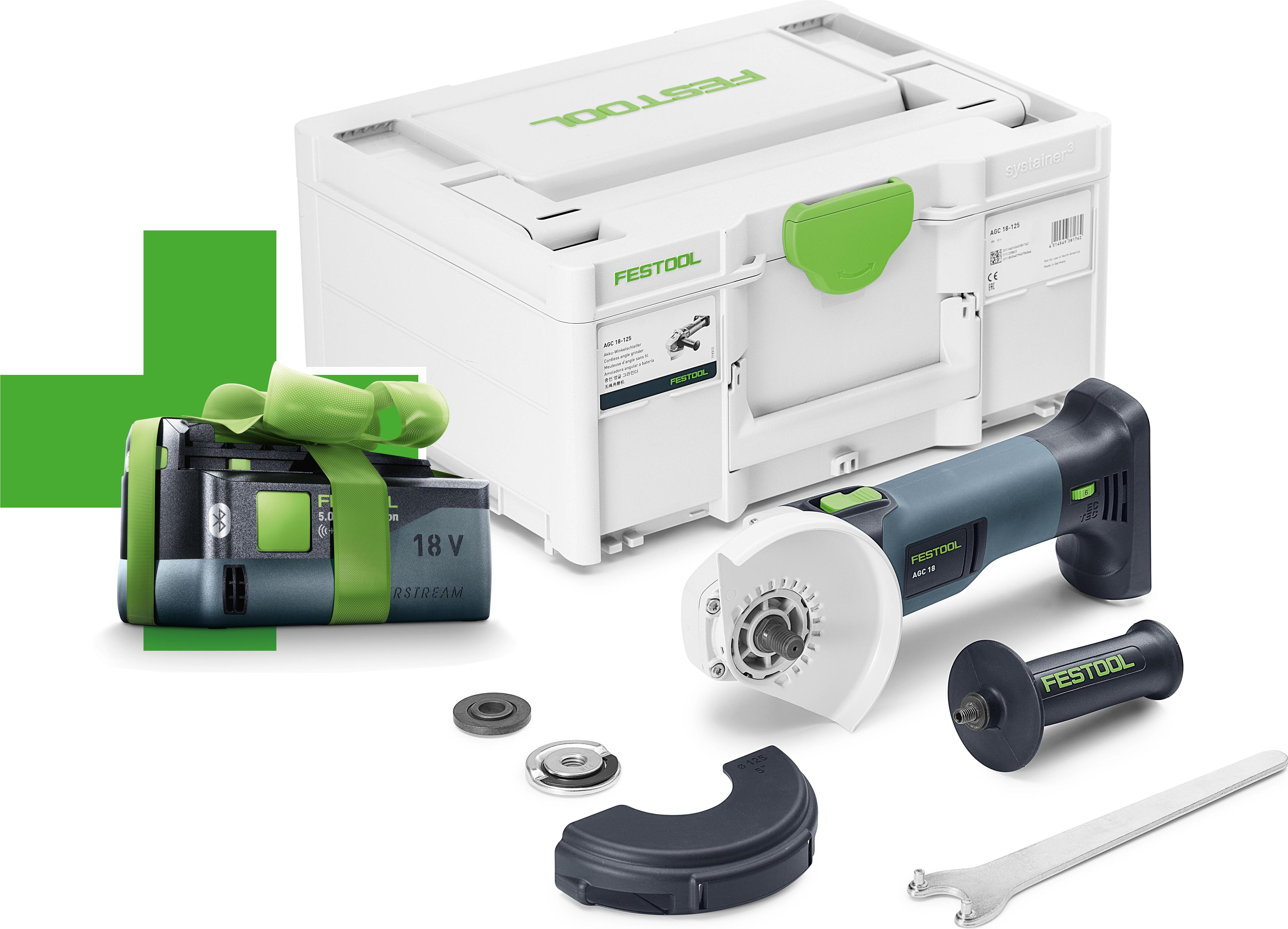 Festool Akku-Winkelschleifer AGC 18-125 EB-Basic-5,0
