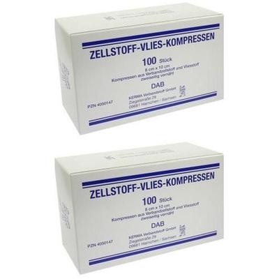 Zellstoff Vlies Kompressen unsteril 8x10 cm 2x 2x100 St