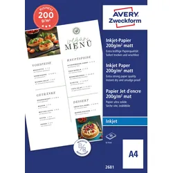 AVZ 2681 - DIN A4, Inkjet, Papier, 200 g/m2, matt, 50 Blatt