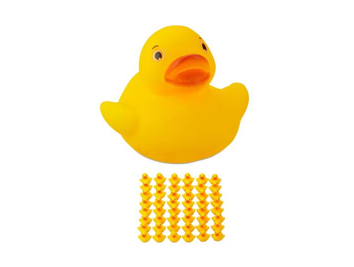 Badeente 3,5cm 48er-Set Gelb-Orange
