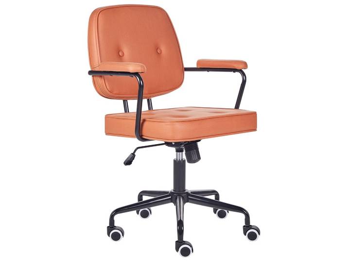 BÜROSTUHL Kunstleder Orange Pawnee