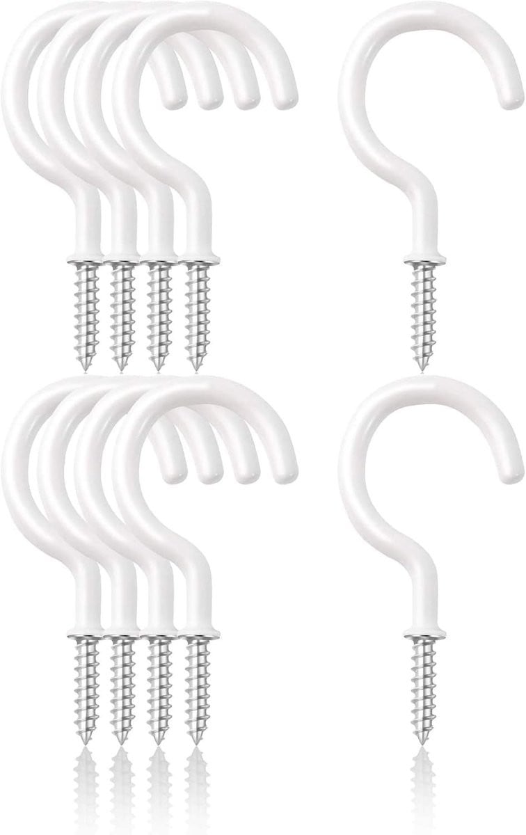 Dailygoods 10 stuks plafondhaken van roestvrij staal, heavy duty