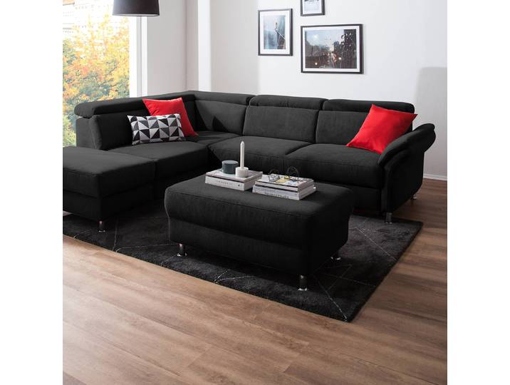 Repose-pieds Calang 102 x 45 x 68cm Noir/Noir