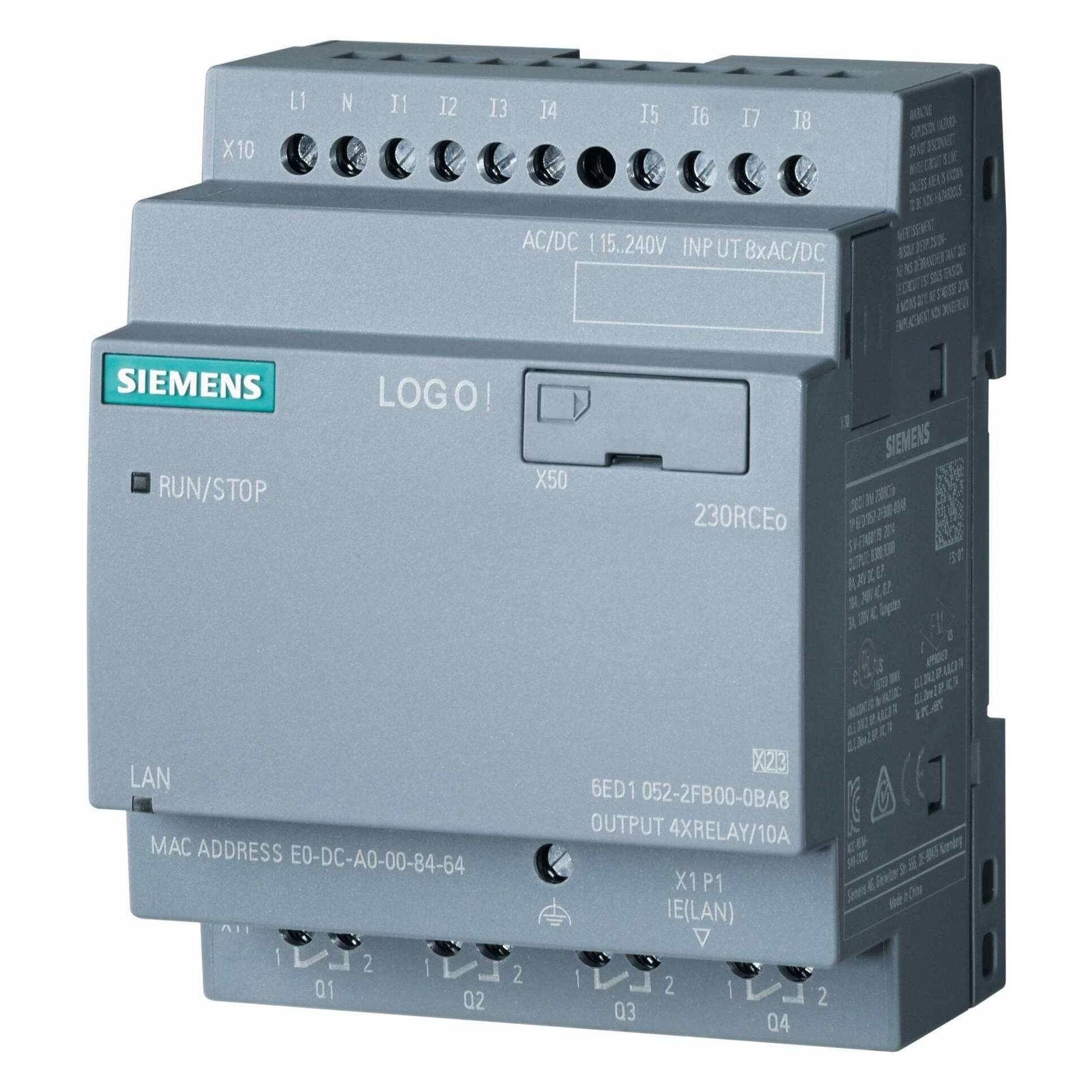 Siemens LOGO! 230RCEo, Logikmodul, SV/E/A (6ED10522FB080BA2)