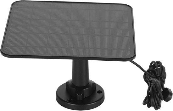 WAN Zonnepaneel voor Camera - 12W Oplaadpaneel met Magnetische Connector - Zwart