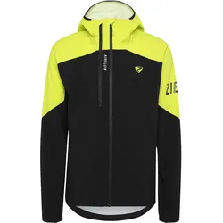 Ziener, Herren, Velojacke, Regenjacke NEMIL-Z Herren Black Bitter Lemon, Gr. 54 (54, XXL), Grün, Schwarz, XXL, 54