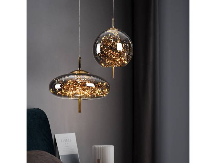 Plafonnier LED Suspendu au Design Moderne, Luminaire Décoratif de Plafond, Idéal pour une Chambre à Coucher