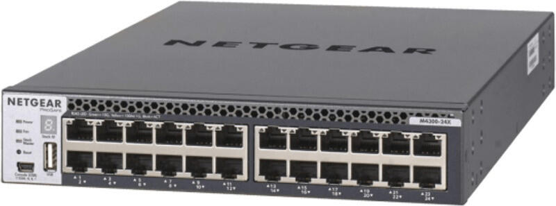 NETGEAR - M4300 24-Port (24X / 4SFP+) 10G Stapelbarer Managed Switch XSM4324CS-100NES