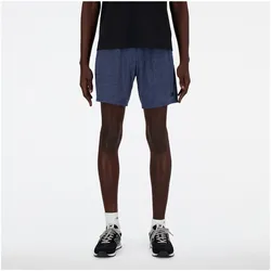 New Balance, Herren, Sporthose, Heathertech Short 7 Inch (XL), Blau