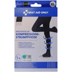 FIRST AID ONLY® Kompressionsstrumpfhose, offene Spitze schwarz Größe XL 1 St.